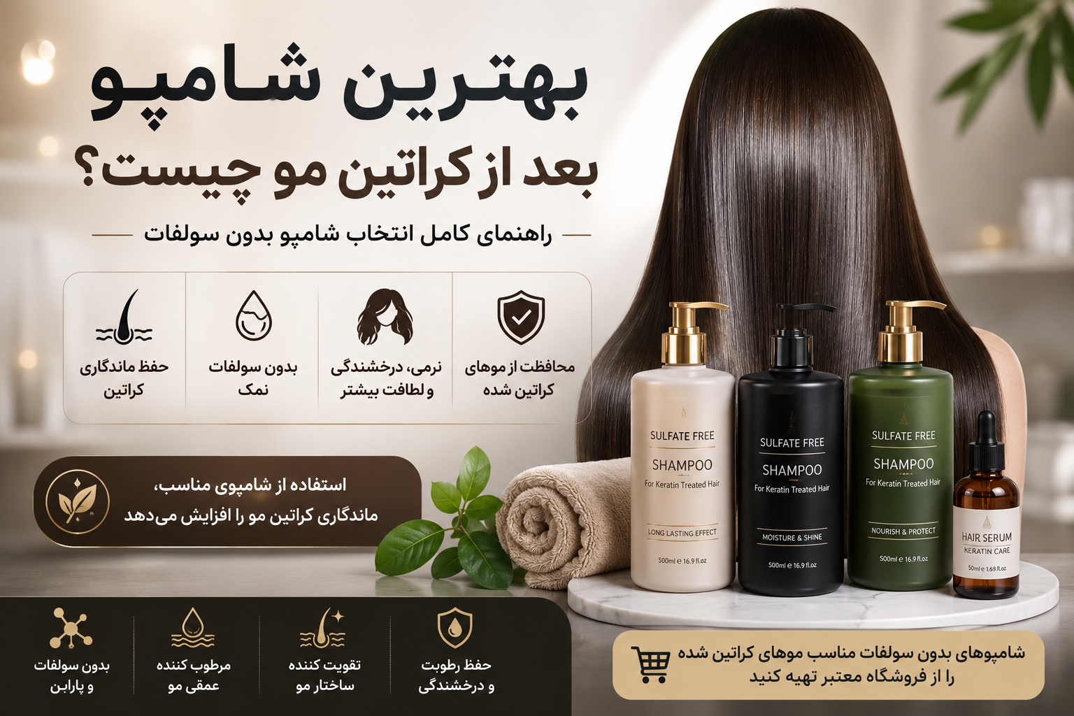 بهترین شامپو بعد از کراتین مو چیست؟